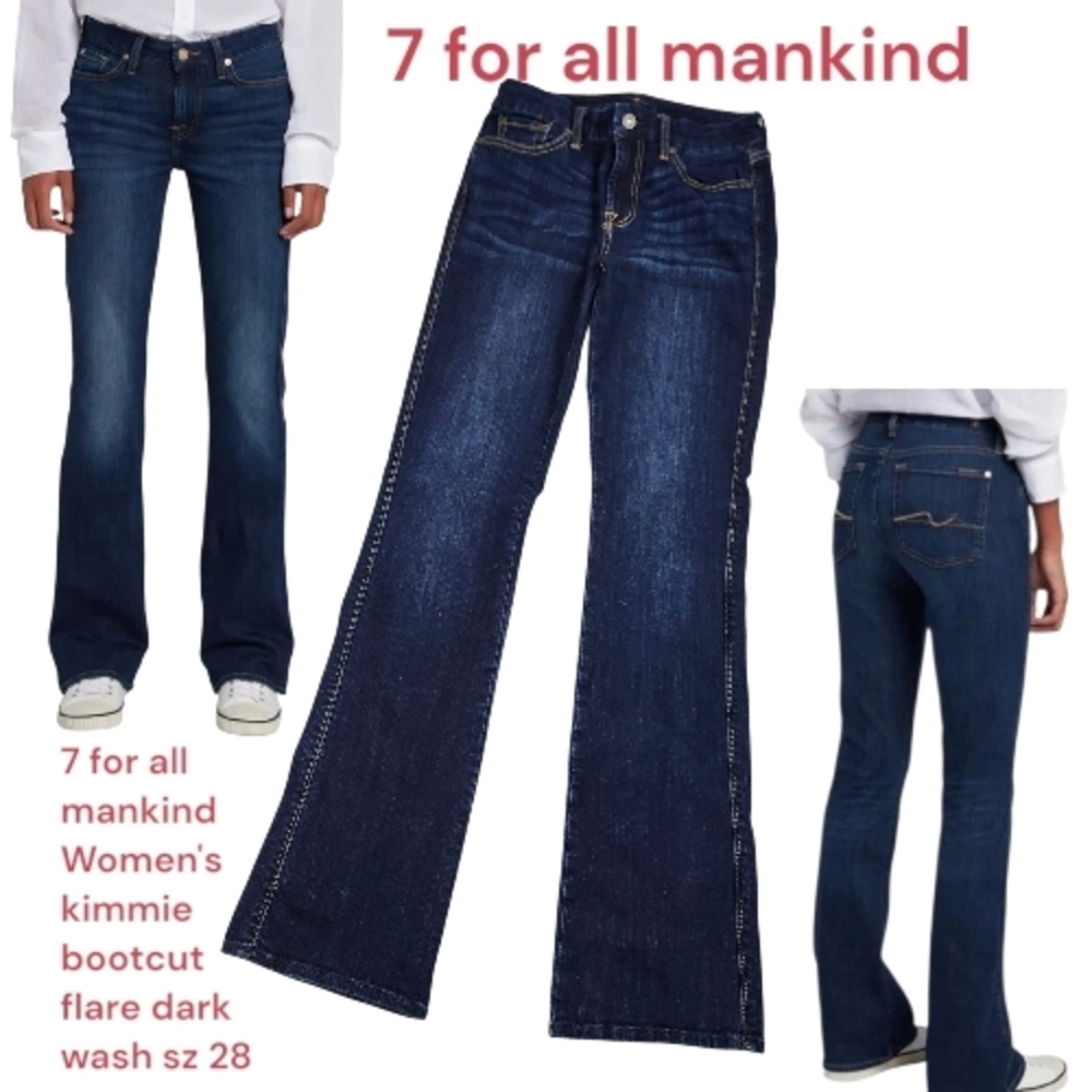 7 for all mankind Women's kimmie bootcut flare dark wash Jeans sz 28
